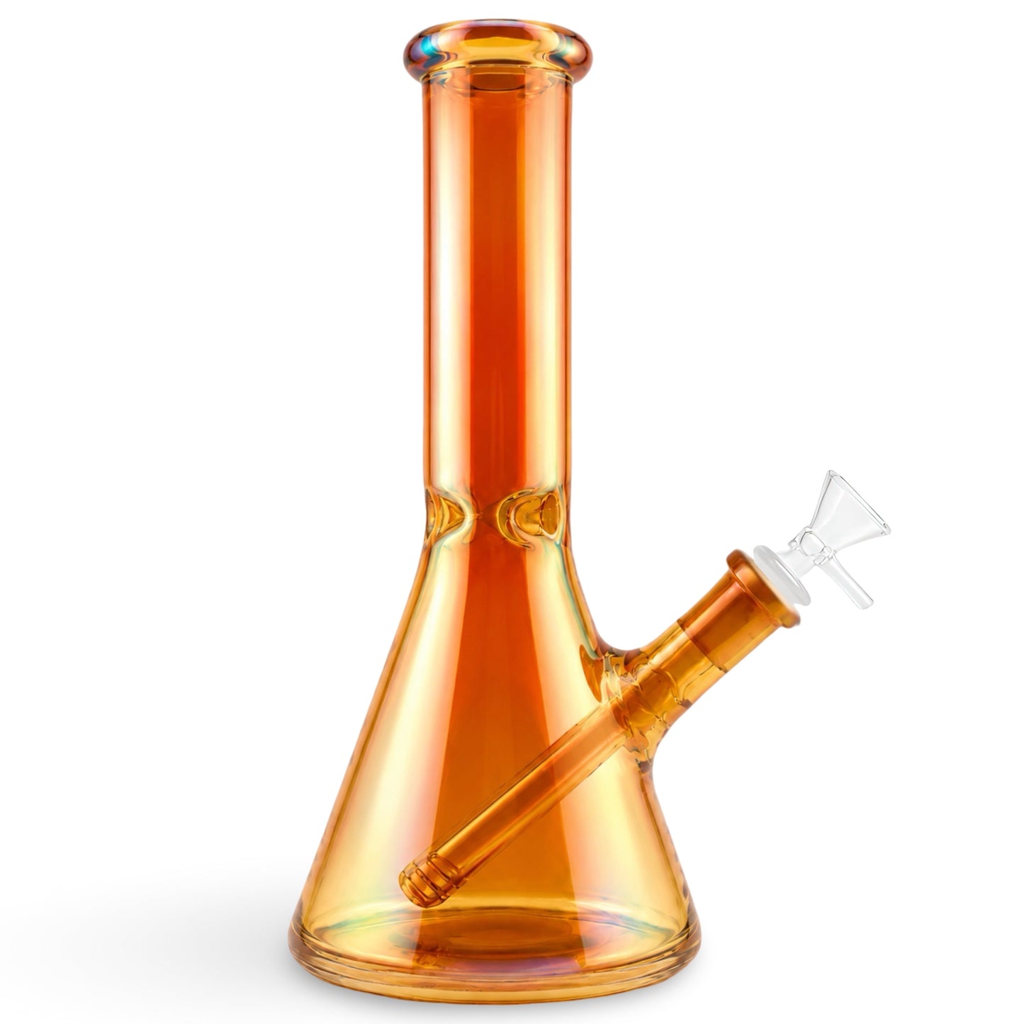 10” Beaker Bong | Iridescent Orange
