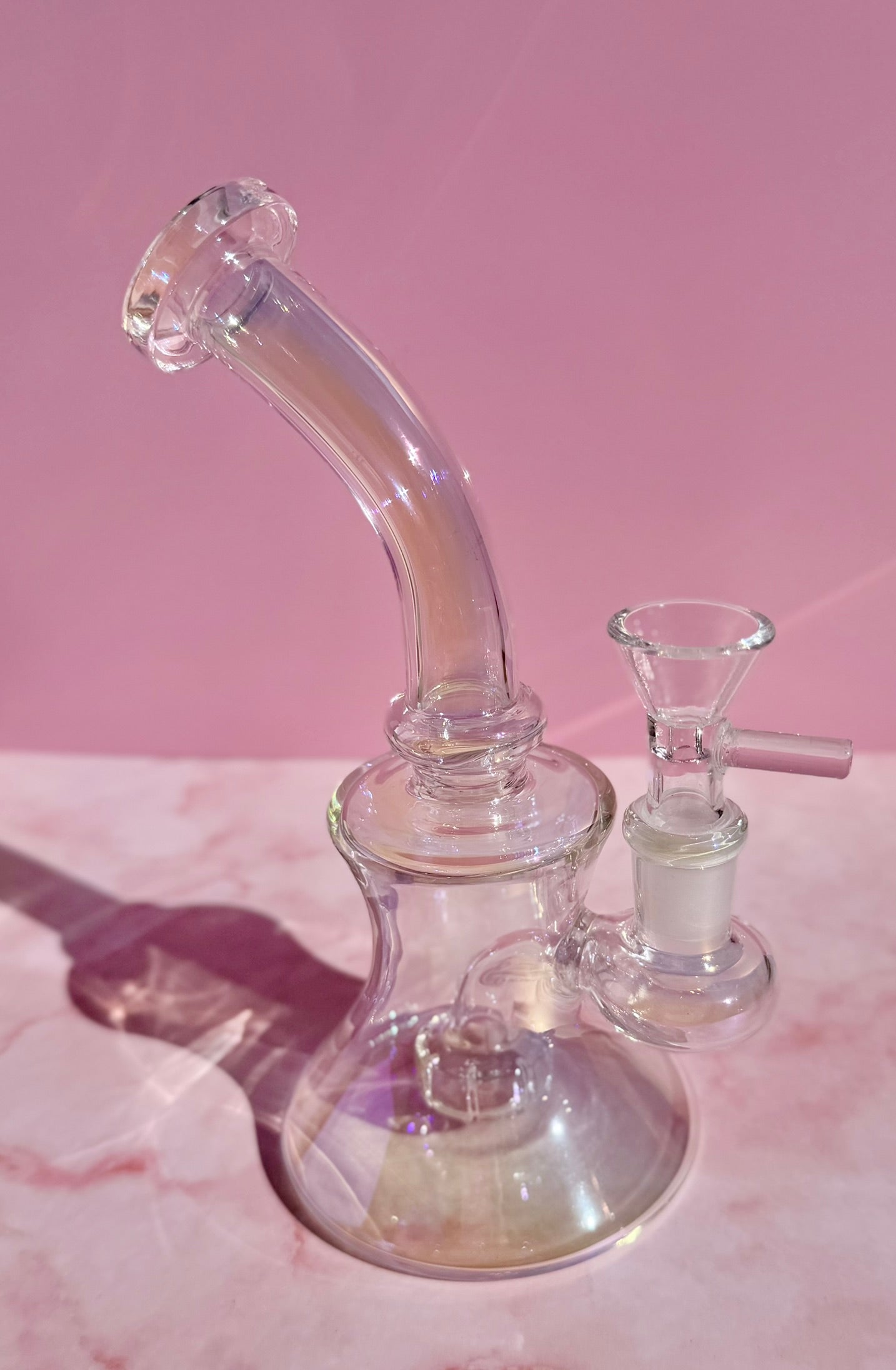 iridescent glass bong water bong shower head 