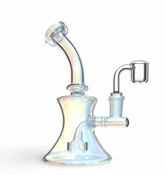 holographic iridescent custom glass dab rig