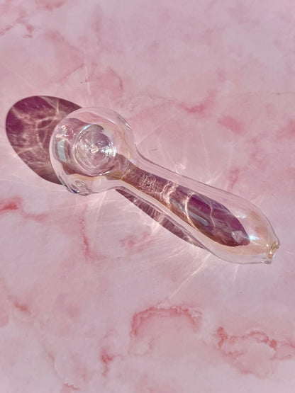 custom iridescent hand glass pipe