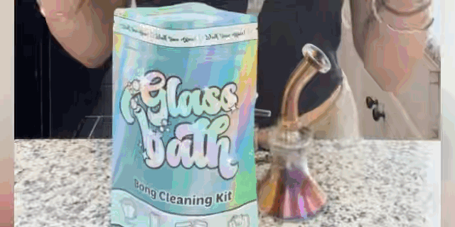 washing shaking cleaning dirty bong 
