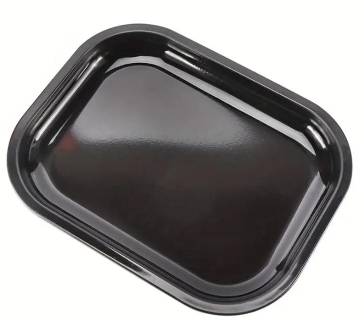 black metal rolling tray flower herb